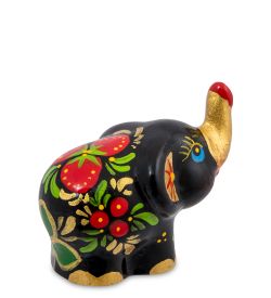 ГЛ- 969 Фигурка «Слоник» хохлома (Гжельский фарфор)