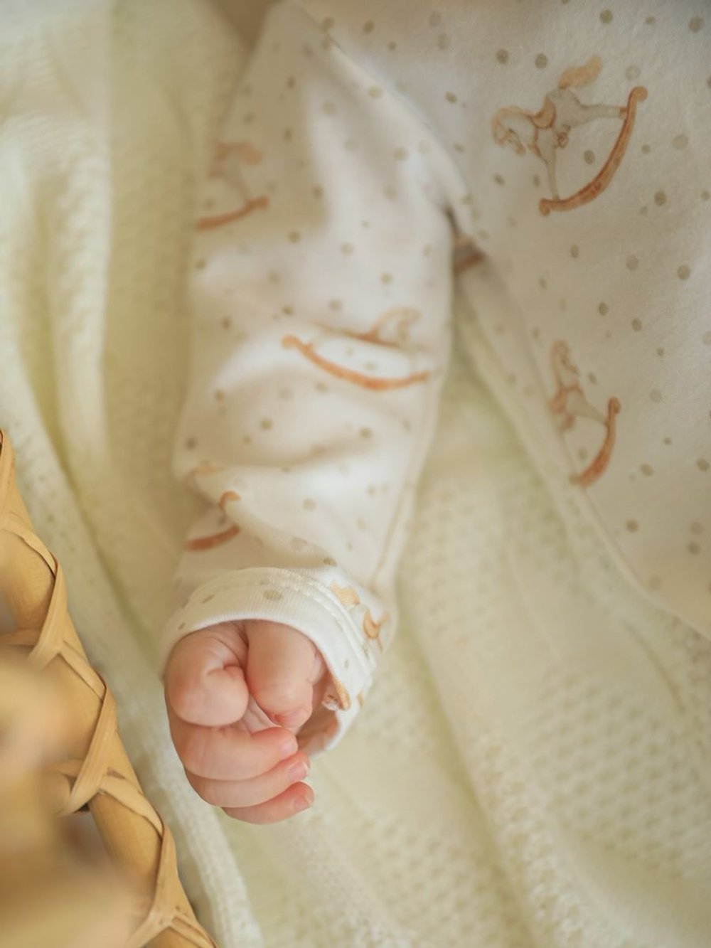 Комбинезон на кнопках "Лошадки с горошками"