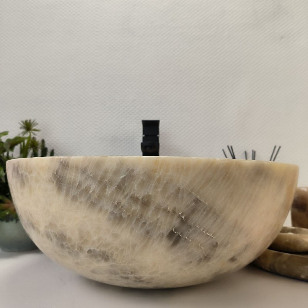 Раковина из оникса Bowl Grey TinLip BO-63029 45*45*17 42