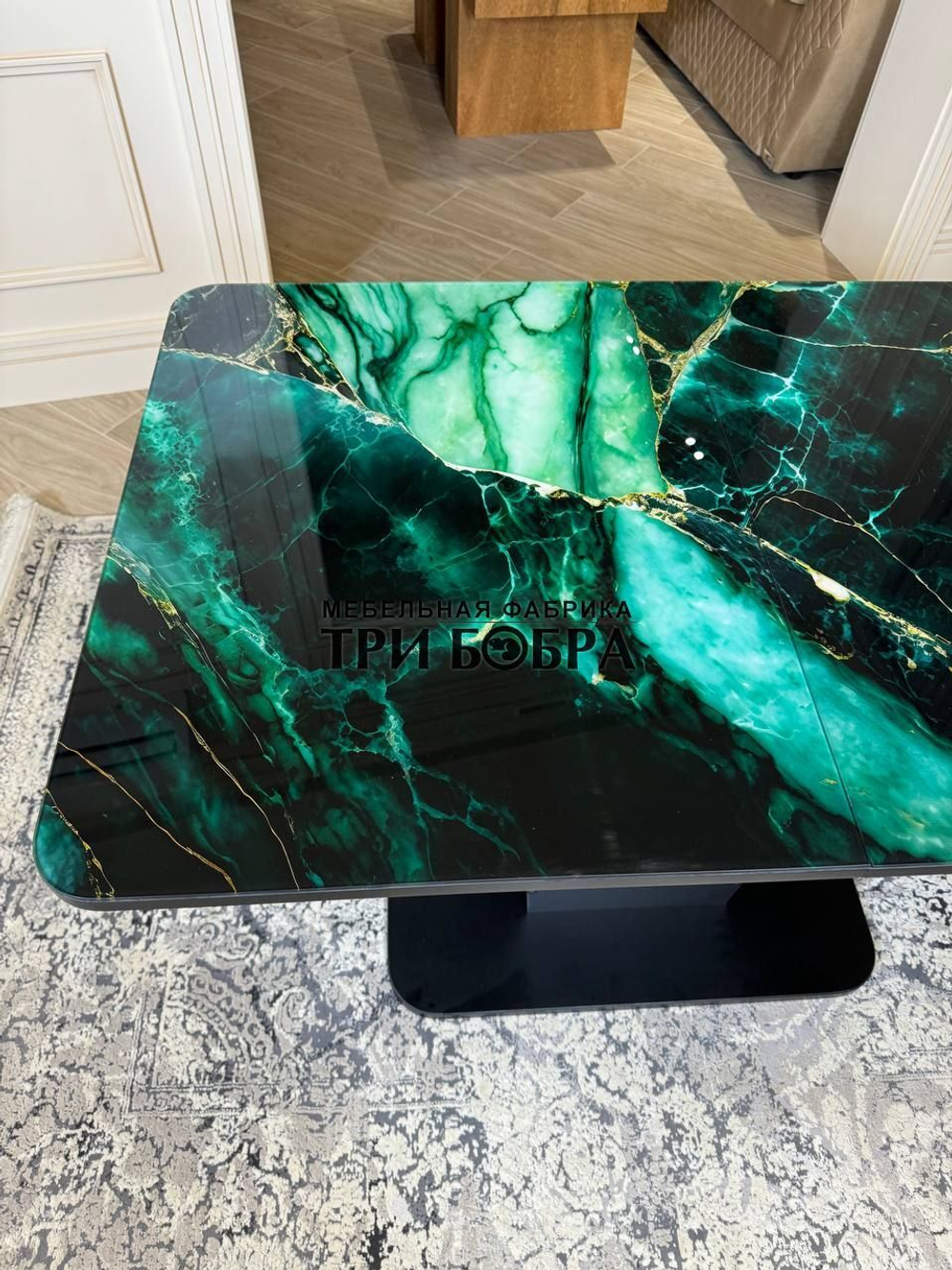 Кухонный стол "Тор", малахит