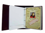 Родословная книга "Изысканная" кож. зам бордовая (в подарочной коробке)