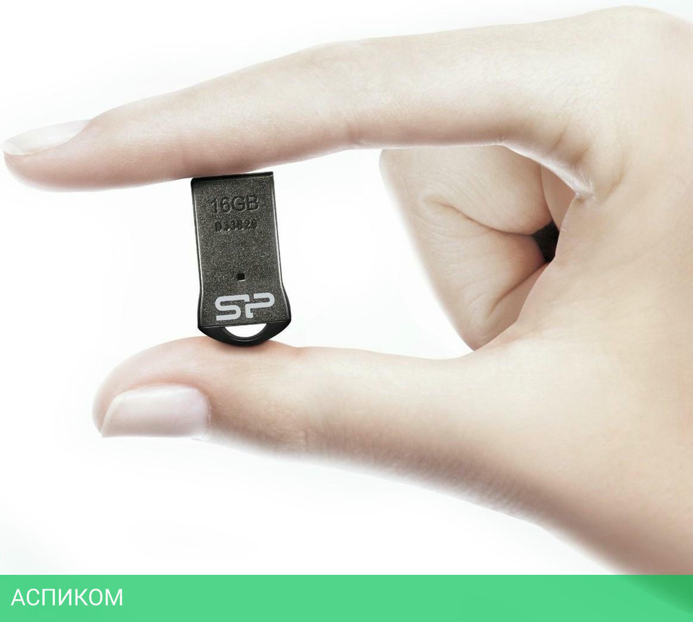 USB Flash-накопитель Silicon-Power Touch T01 16Gb металлически-черный (SP016GBUF2T01V1K)