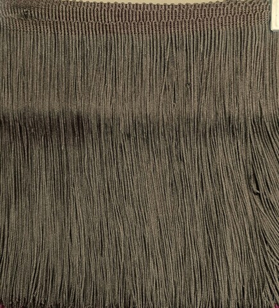 Тесьма текстиль бахрома, 20 см, тёмно-коричневый