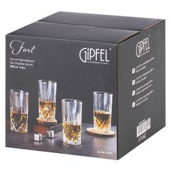 Набор из 4 стаканов для виски Gipfel Fort 52355 300 мл