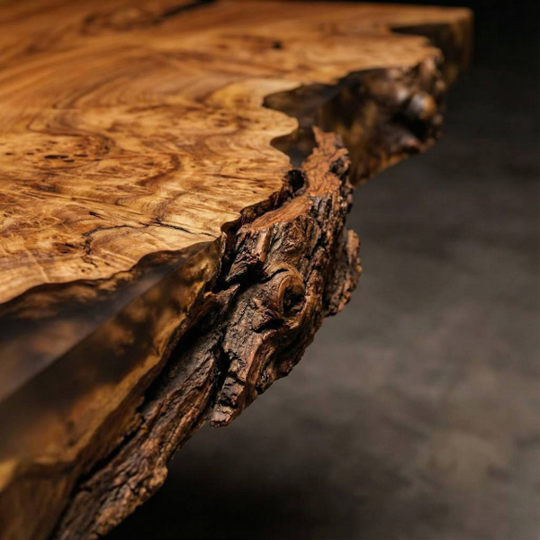 Каповый карагач эксклюзив с эпоксидной смолой
