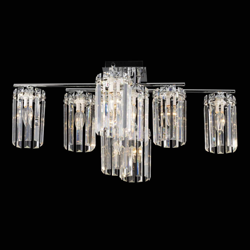 Citilux AXIS CL313281 Люстра хрустальная потолочная Хром