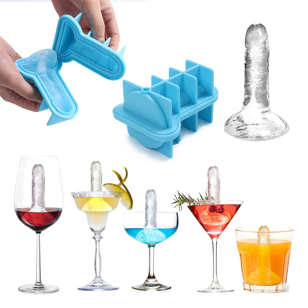 Форма для льда Шалун силикон голубой