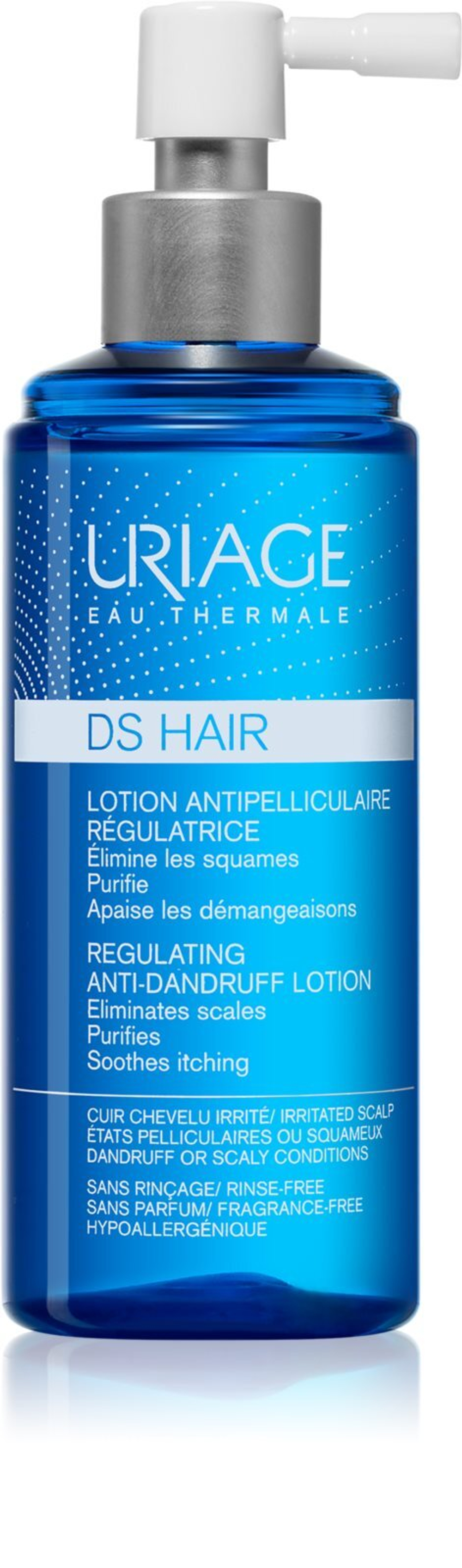 Uriage DS HAIR Regulating Anti-Dandruff Lotion - успокаивающий спрей для сухой и зудящей кожи головы /   100  ml  / GTIN 3661434002069