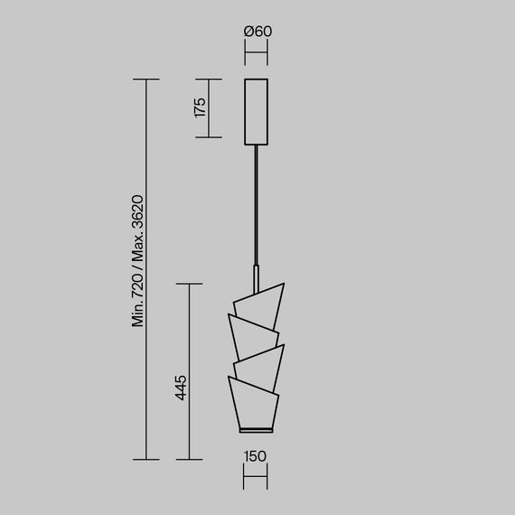 Подвесной светильник Maytoni MOD374PL-L28W3K