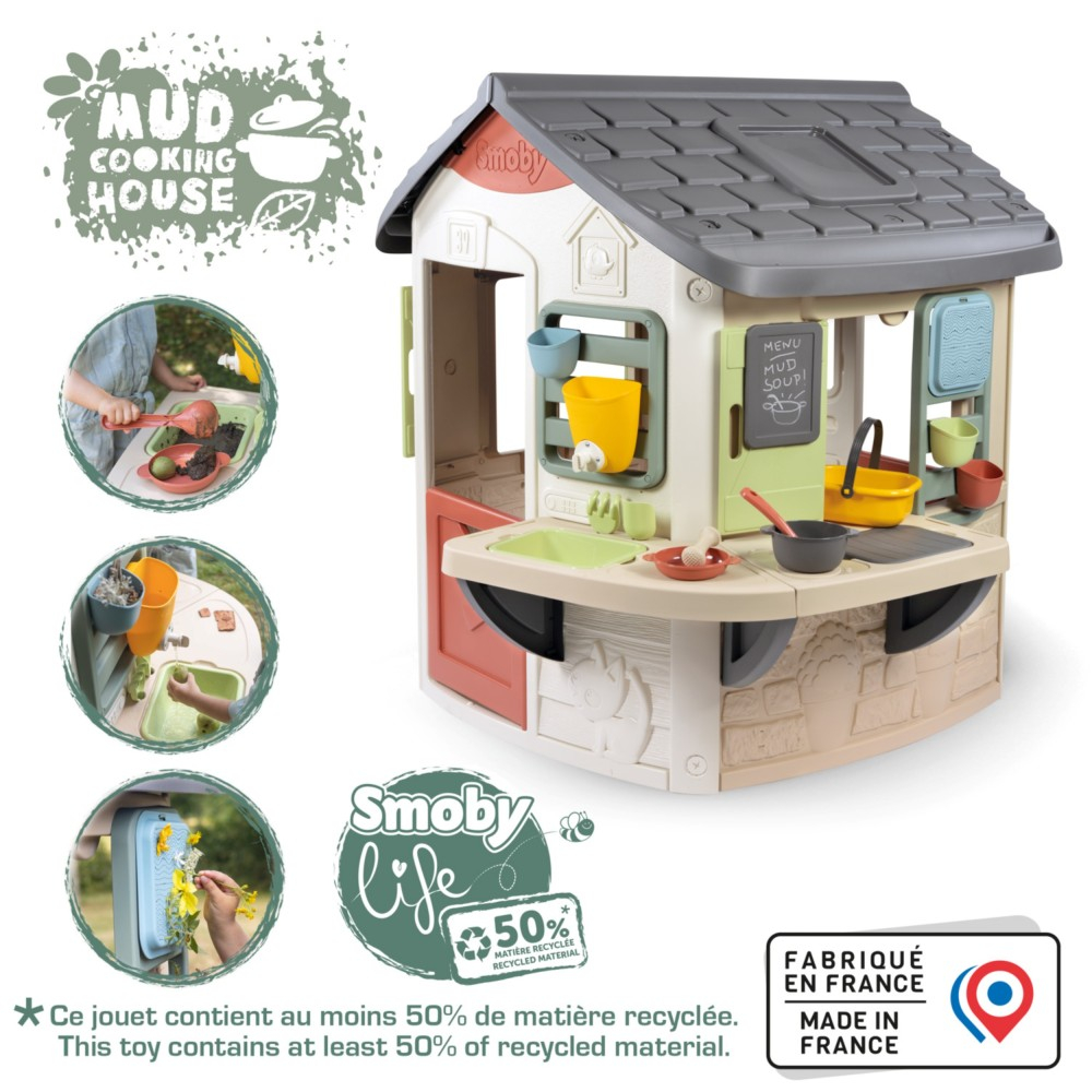 Игровой садовый домик Smoby 810505 с летней кухней и 16 аксессуарами 810505 — фото 3