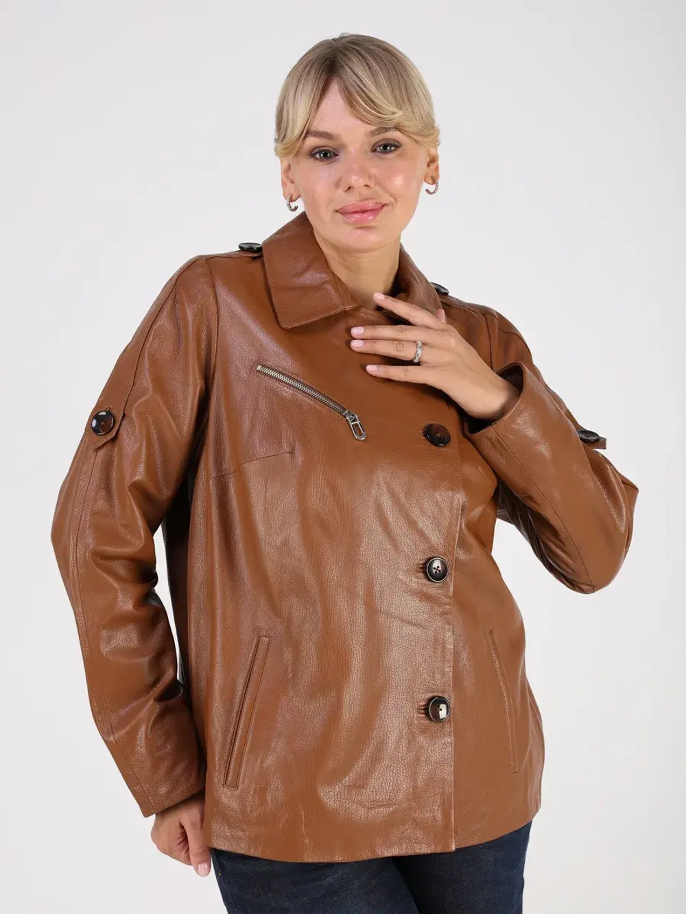 Кожаная куртка демисезонная из натуральной кожи