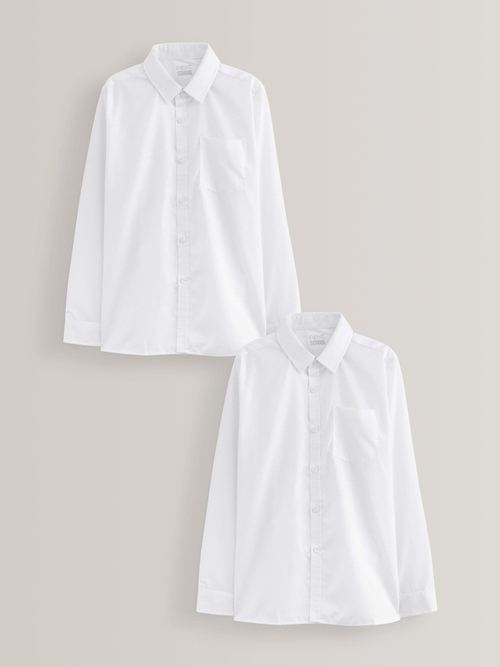 Рубашка школьная для мальчика Next M13-605, 2 шт., Белый