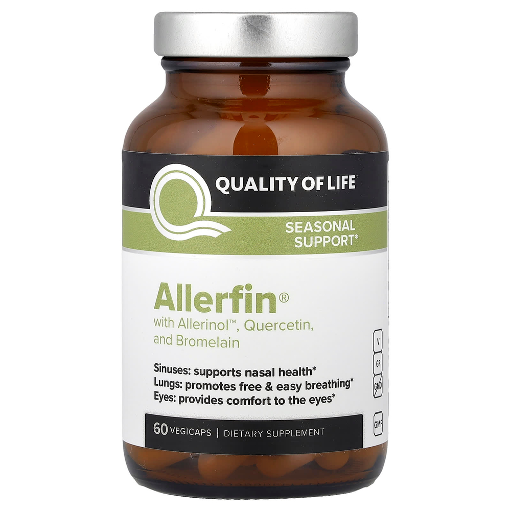 Quality of Life, Allerfin®, 60 растительных капсул