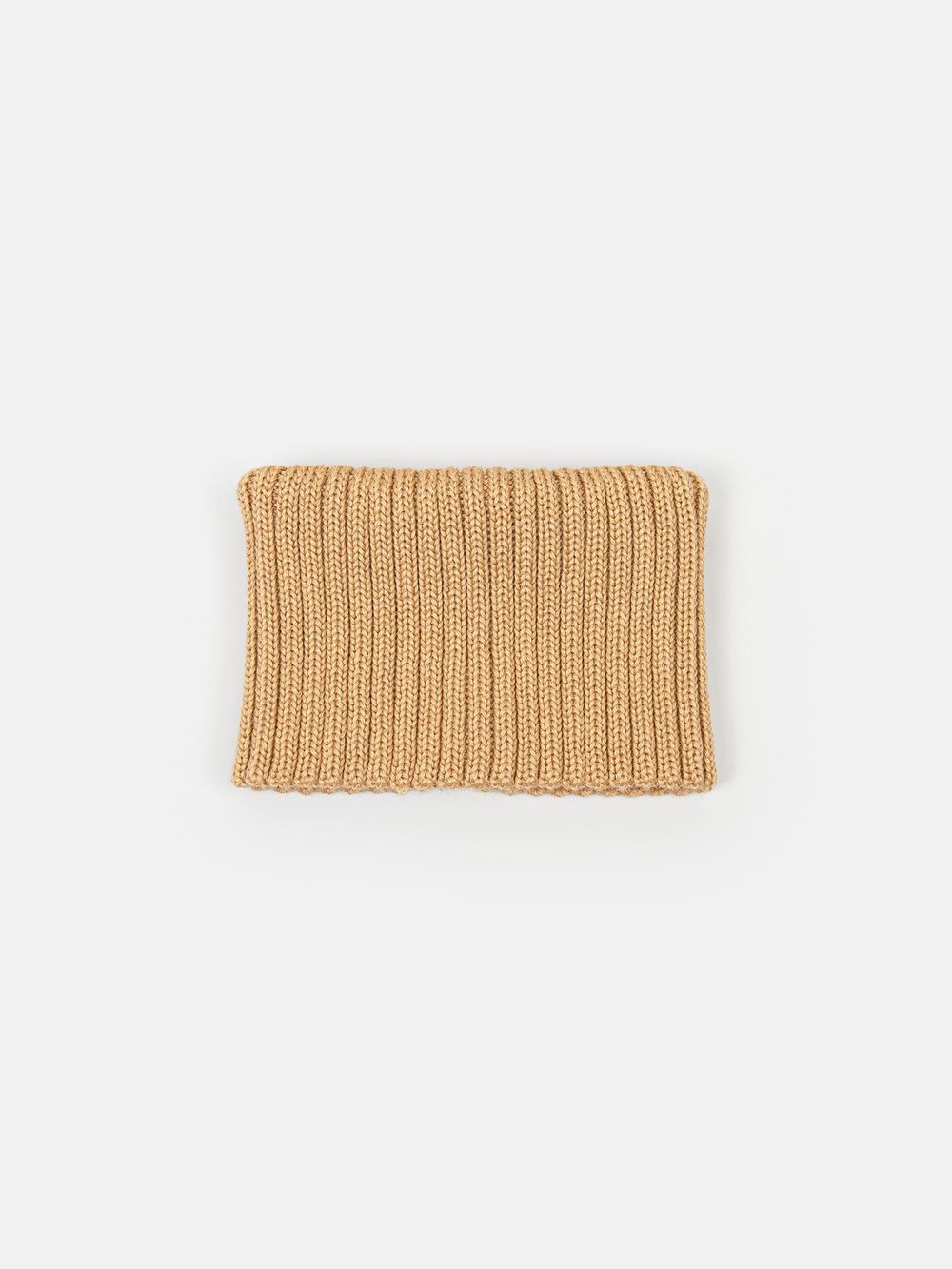 Снуд из смесовой шерсти "Песок" вертикальная вязка