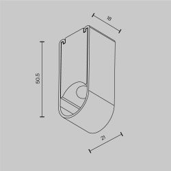 Коннектор Т- образный для штанговой системы Maytoni   CA010SM-B