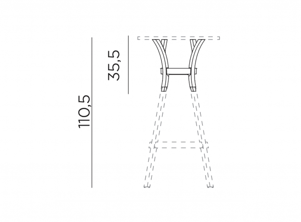 Комплект для увеличения высоты стола Nardi Kit Combo High, базальт
