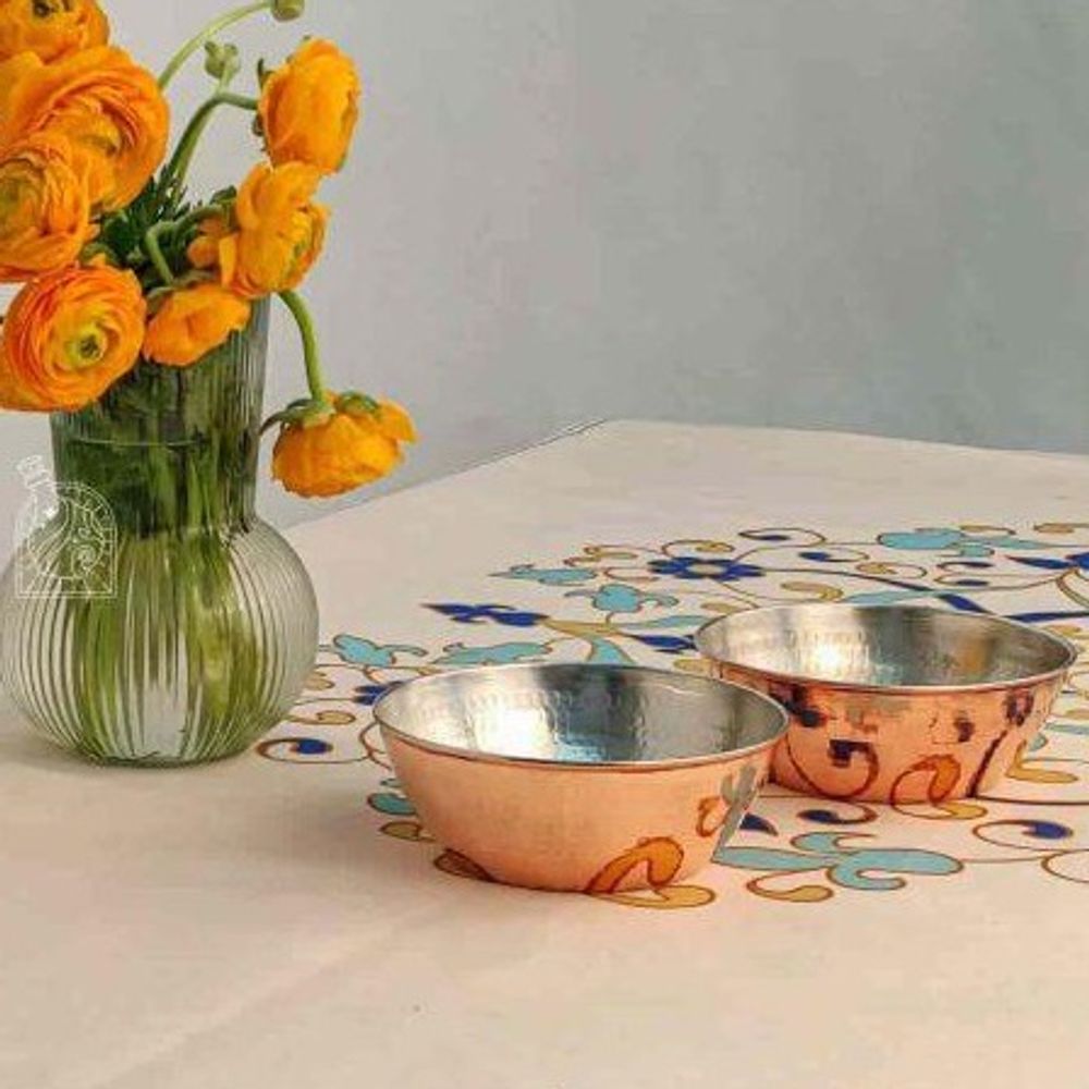 Медная пиала ручной работы с чеканным узором Exirmes 30220292 Иран