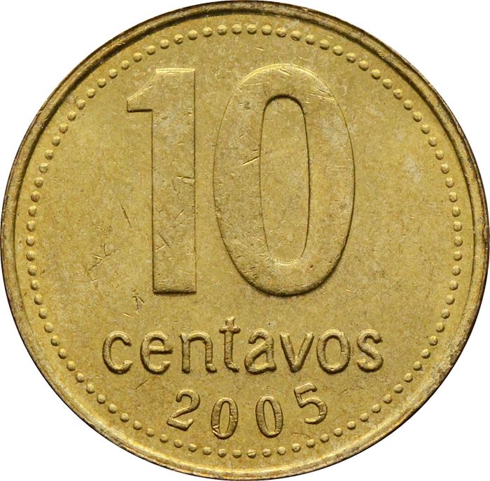 10 сентаво 2005 Аргентина