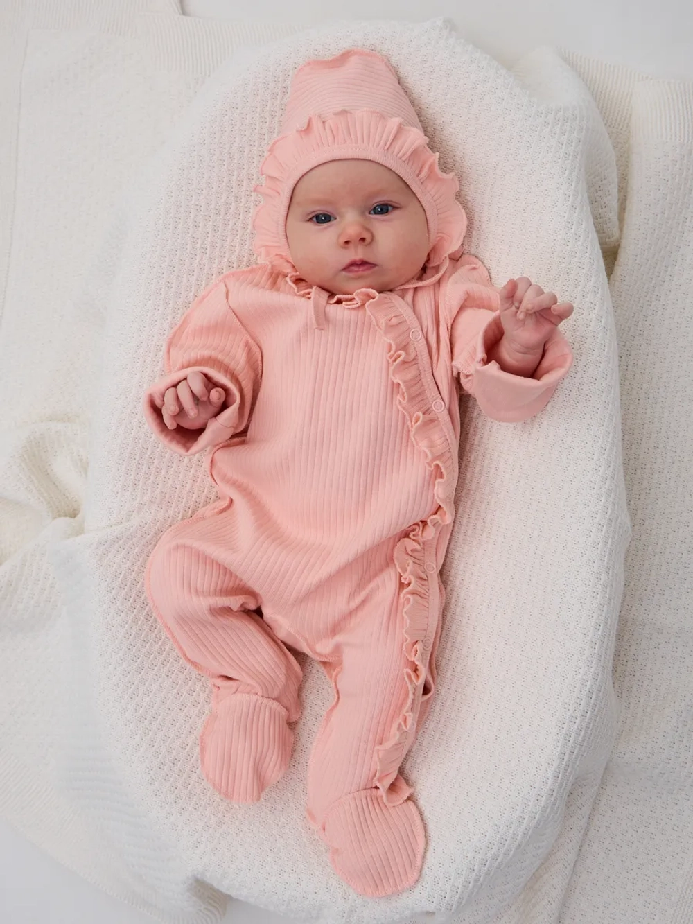 Слип для новорожденных девочек с антицарапками