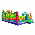 Коммерческий надувной батут "Хамелеон и динозавры" 12*7*6 м