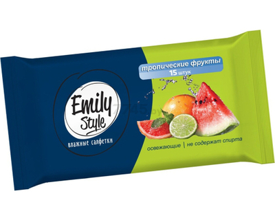 Влаж,салф.Emily Style Тропические фрукты 15 шт.