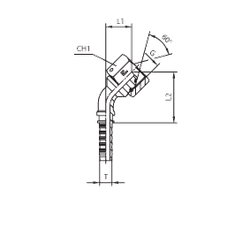 Фитинг DN 38 BSP (Г) 2 (45)  (штифтованная гайка) (o-ring)