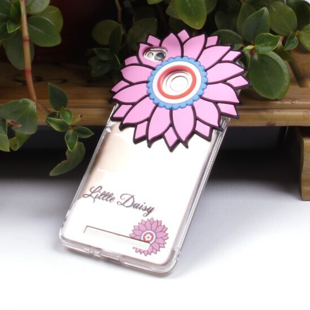 Силиконовый чехол "Цветы" для Xiaomi Redmi 3 Pro, 009870