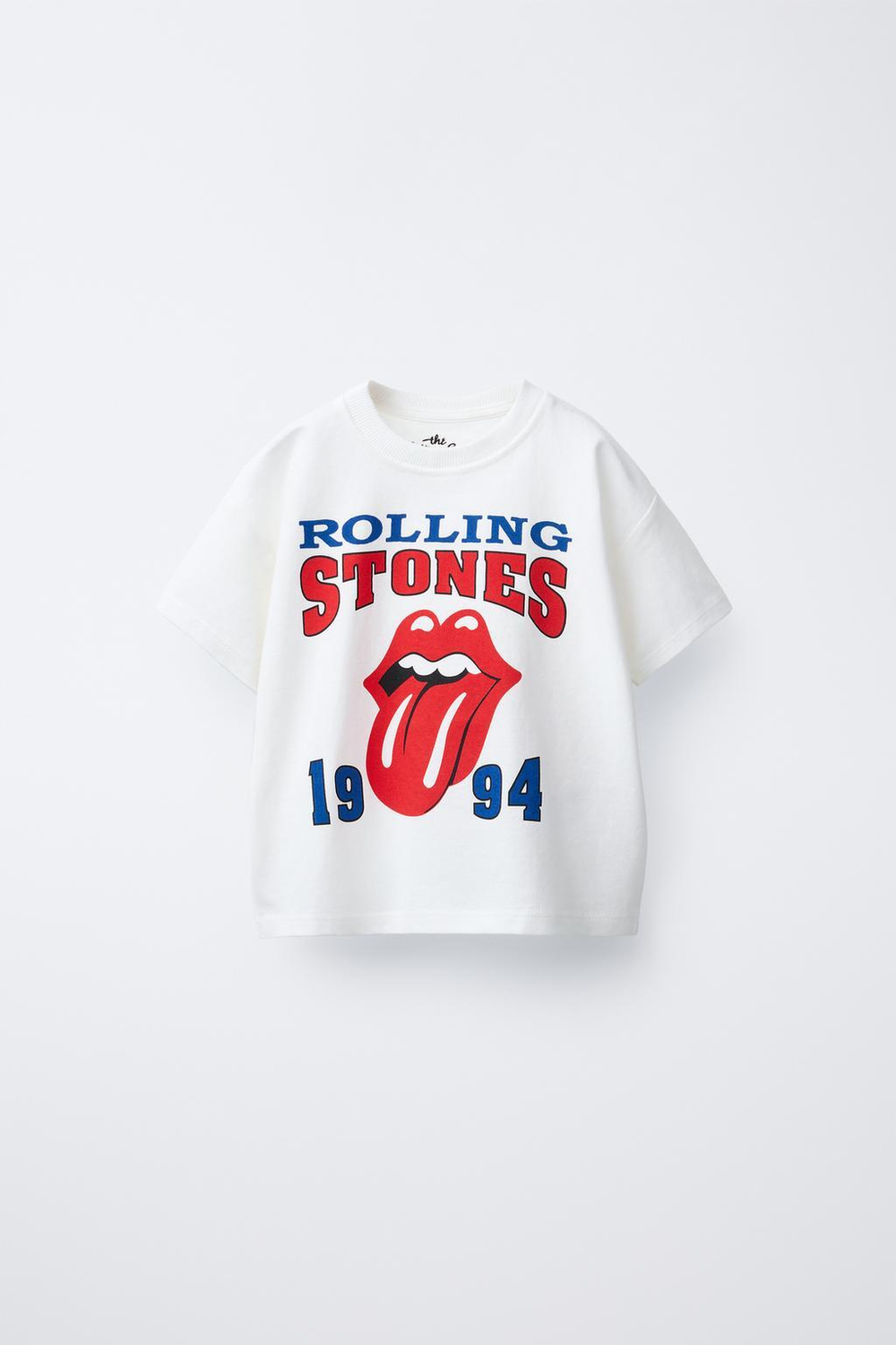 ZARA ФУТБОЛКА С ПРИНТОМ ROLLING STONES ©, БЕЛЫЙ