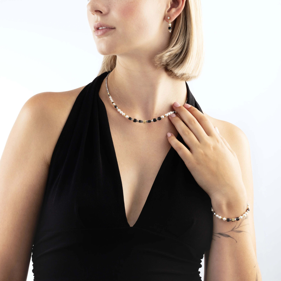 Серьги Coeur de Lion Black-White 4314/21-1314