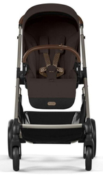 Коляска Cybex Balios S Lux TPE complete Cloud G Fog Grey 3 в 1 Chocolate Brown с дождевиками