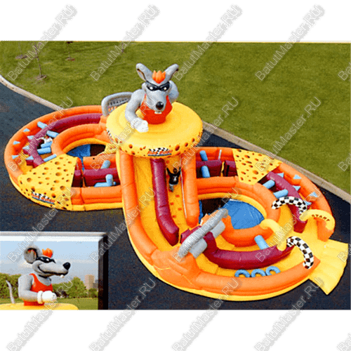 Коммерческий надувной батут "В погоне за сыром"