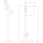 Смеситель ABBER Daheim AF8215G напольный, золото матовое