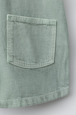 ZARA КОМБИНЕЗОН ИЗ САРЖИ С КАРМАНОМ, СИНИЙ