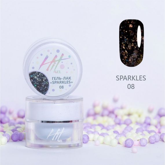 Гель-лак ТМ &quot;HIT gel&quot; №08 Sparkles, 5 мл