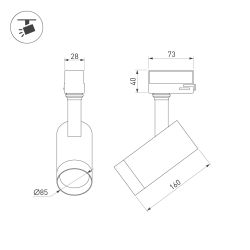 Светильник LGD-CALIPSO-4TR-R85-10W Day4000-MIX (BK, 38 deg, 230V, TRIAC) (Arlight, IP20 Металл, 5 лет) 046736