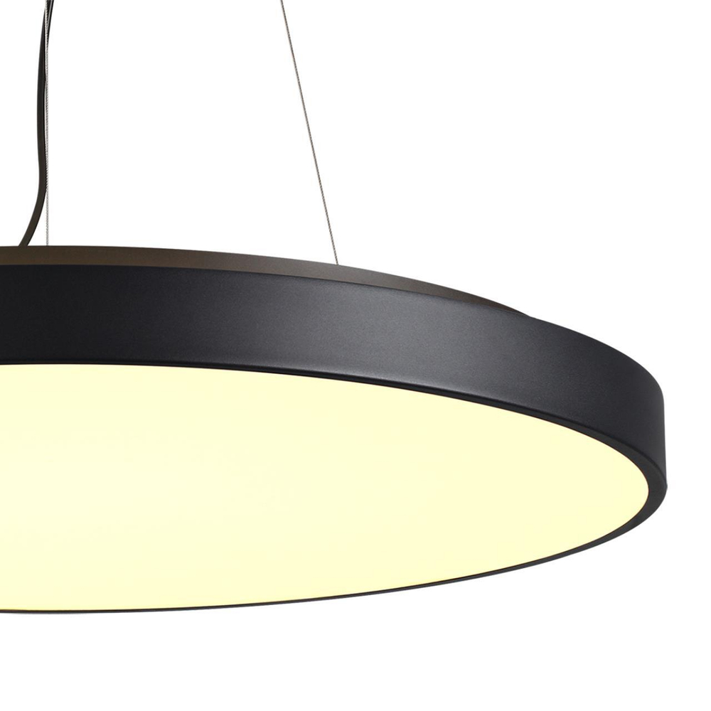 7756/92L MITRA LED SN 097 Светильник металл/акрил/черный LED 80Вт+12Вт(подсветка) 3000K D800 IP20 QUASAR