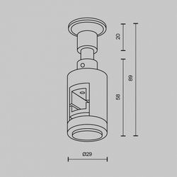 Крепление для трека Maytoni  TRA155CW-S1-PT