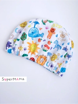 Шапочка для плавания детская непромокаемая для бассейна