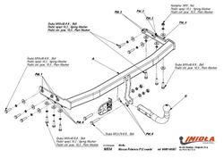 Фаркоп IMIOLA N.034 Nissan Primera универсал 2002-2007(паспорт и сертификат в комплекте)(без электрики)