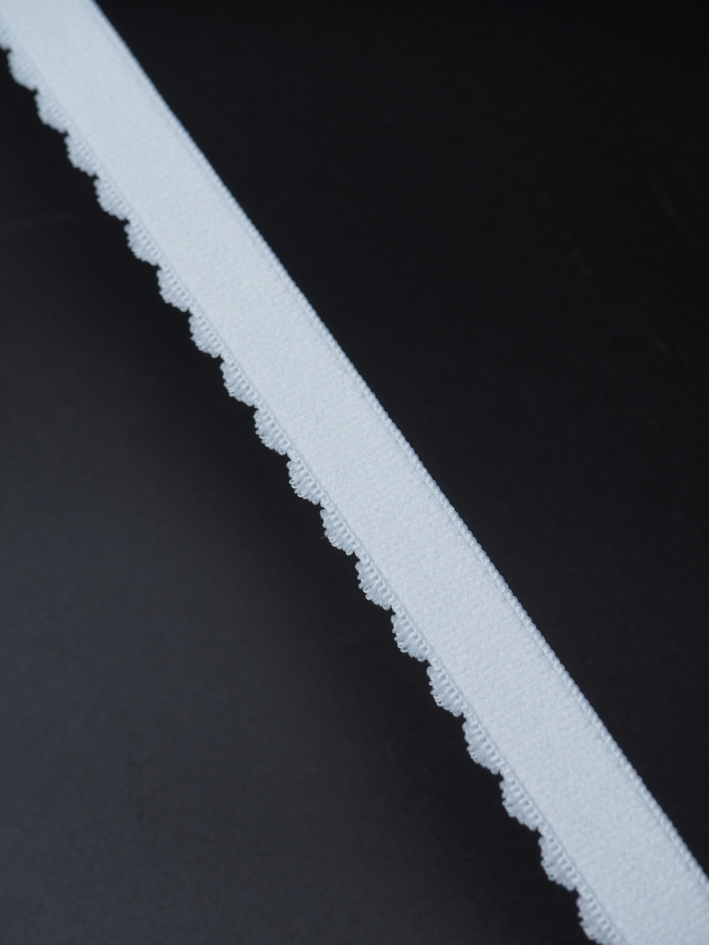 Резинка отделочная холодная белая ажурная ширина 16 мм с учетом фестона Lauma (Латвия)