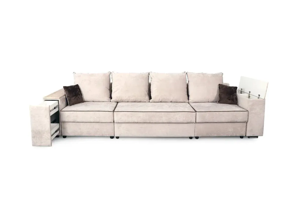 Угловой диван-кровать "Бостон" с функциональными подлокотниками СТАНДАРТ независимый пружинный блок (универсальный угол)