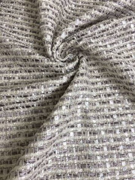 Твид шанель, беж/молочный, хлопок, пайетки NB#148