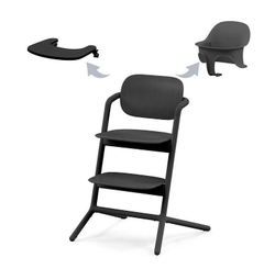 Стульчик для кормления Cybex Lemo 4 в 1 с мягкими чехлами Comfort Inlay Stunning Black/Suede Grey