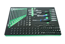 Тележка инструм. КР на колесах 5 ящ. с инструментом 232 предмета СТАНКОИМПОРТ BTD-271051CIS red 232