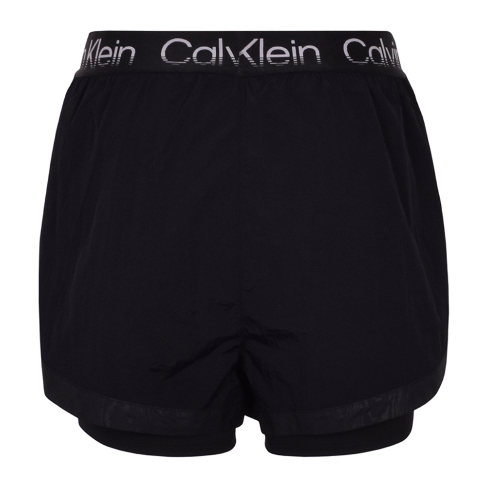 Женские Шорты теннисные Calvin Klein 2 in 1 Shorts - black/moire print trim