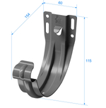 Кронштейн желоба Docke Stal Premium PVKH-1004 D125/90 мм короткий каштан