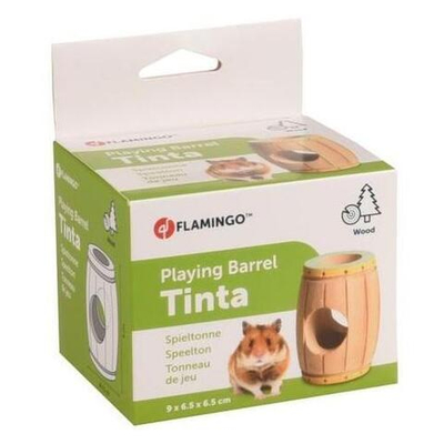 Игрушка для грызунов "Бочка" 9 см/ ф 6,5 см, сосна, Flamingo