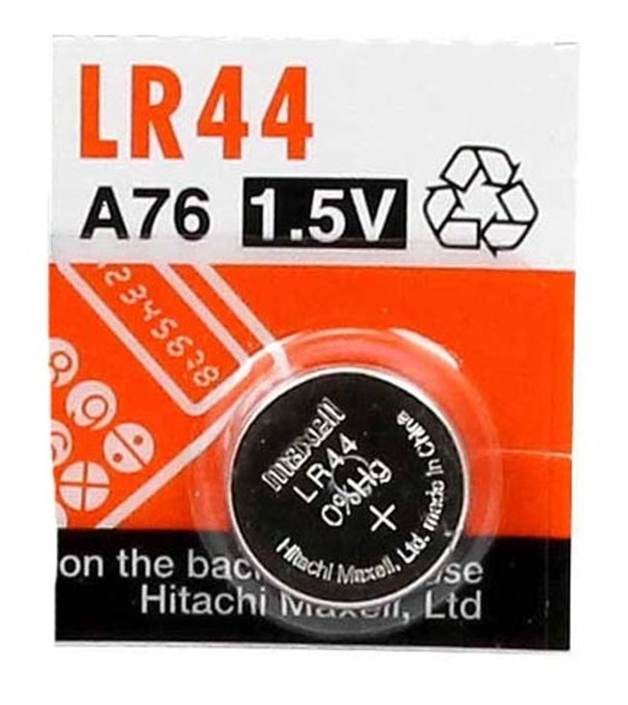 Батарейка алкалиновая Maxell LR44 AG13 A76 357 1,5В щелочная дисковая 1шт