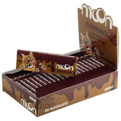 Бумага для сигарет блок "Moon" Flavoured Шоколад 70mm 14г/м 50л*20шт