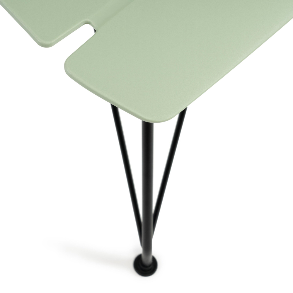 Стул HANSEN (mod. 622N) / 1 шт. в упаковке пластик/металл/эко кожа, 51х47х80 см, высота до сиденья 45 см, фисташковый/черный